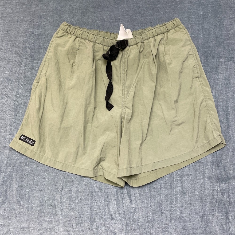 Columbia Board Shorts Mens 34 Olive Green Drawstring Waist Swimwear Back Pocket
